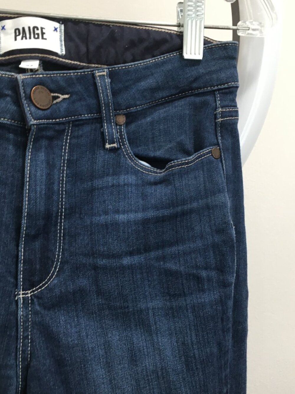 PAIGE Premium Denim Dalia Wash 5 Pocket Logo Hardware HOXTON Ultra Skinny Jeans - Picture 6 of 9